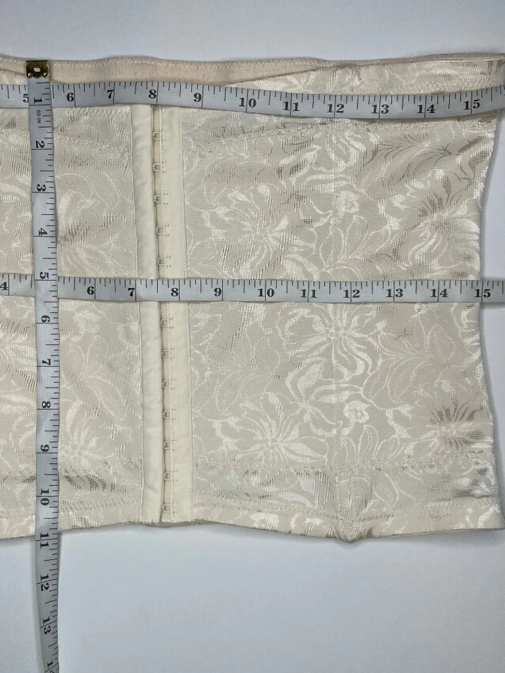 MAIDENFORM Coquette Jacquard Corset Waist Nipper Underbust Shaper Ivory 2XL